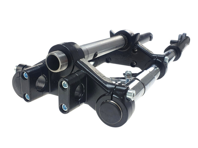Voorvork Tomos Revival / Streetmate nieuw model aluminium EBR zwart