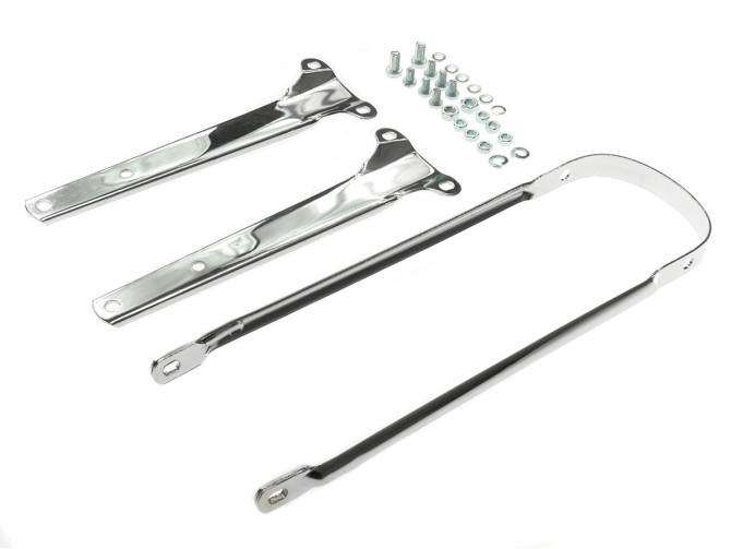 Front fender Tomos 2L / 3L mounting set chrome complete  product