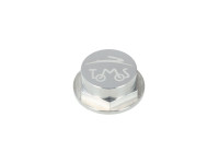Headset tube nut 26mm Tomos A3 / A35 CLAW aluminium silver with logo