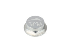 Lenkkopfmutter 26mm Tomos A3 / A35 CLAW Aluminium Silber mit Logo
