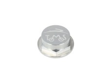 Lenkkopfmutter 26mm Tomos A3 / A35 CLAW Aluminium Silber mit Logo
