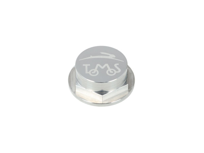 Lenkkopfmutter 26mm Tomos A3 / A35 CLAW Aluminium Silber mit Logo