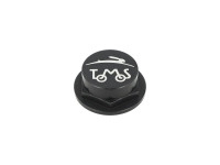Balhoofdmoer 26mm Tomos A3 / A35 CLAW aluminium zwart met logo