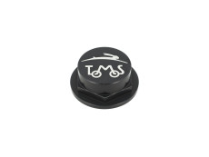 Lenkkopfmutter 26mm Tomos A3 / A35 CLAW Aluminium Schwarz mit Logo