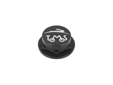 Lenkkopfmutter 26mm Tomos A3 / A35 CLAW Aluminium Schwarz mit Logo