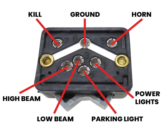 Switch block right original Tomos