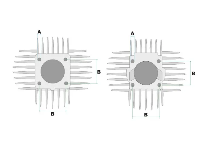 Cilinder Tomos A35 / A52 50cc (38mm) Airsal met membraan product