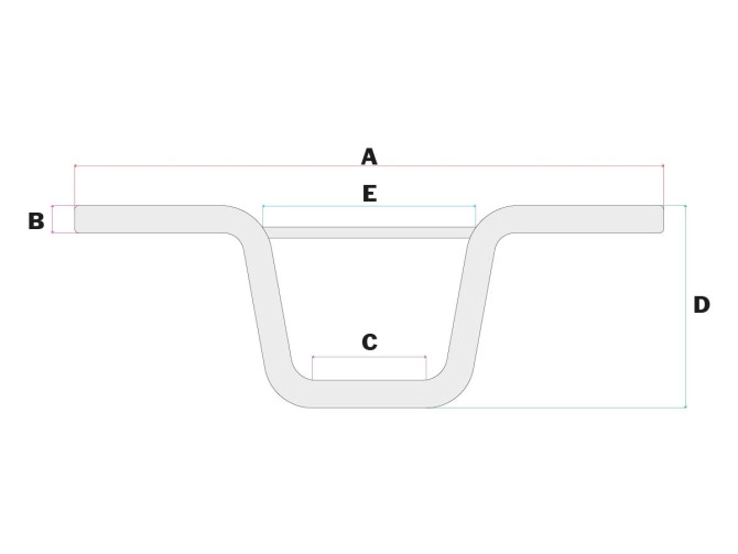 Handle bar universal Cuppini 680x150mm chrome replica  product