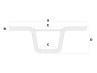 Stuur universeel Cuppini 780x220mm chroom 