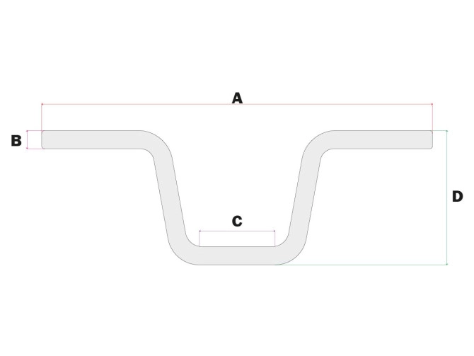 Handlebar universal straight matt black product