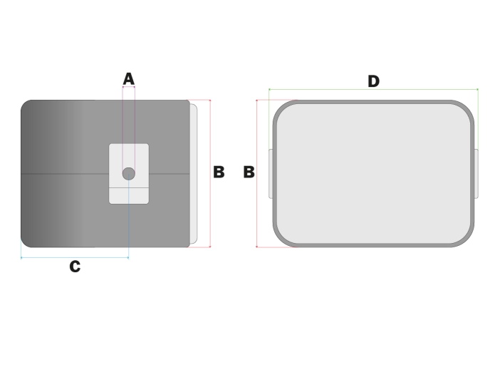 Koplamp vierkant 150mm zwart imitatie Tomos A3 / A35