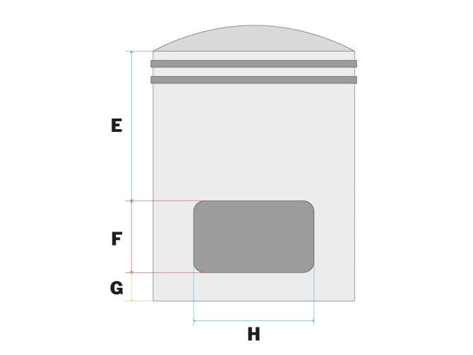 Piston 65cc 44mm pin 12 Tomos A35 Airsal (44x1.5 B) product