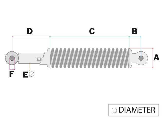 Shock absorber set 280mm DMP custom chrome  product