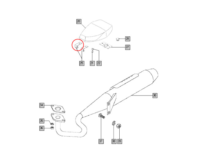 Seat buddyseat Tomos Funtastic / Racing turn bracket product