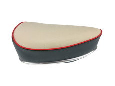 Saddle oldtimer model cream / grey (round seat post)