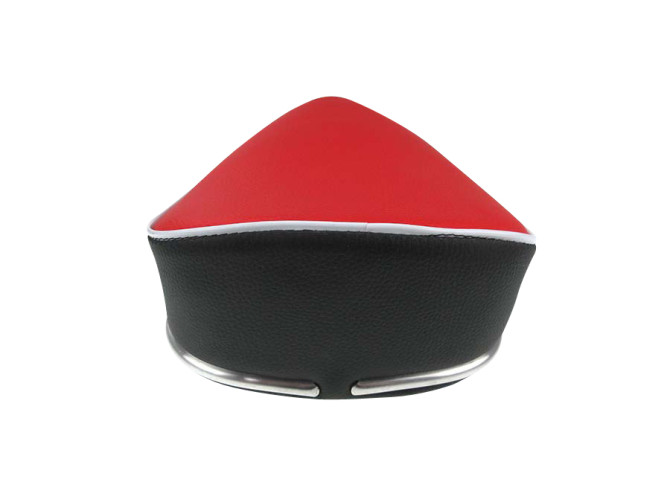 Zadel Tomos met ronde zadelpen oldtimer model zwart / rood product