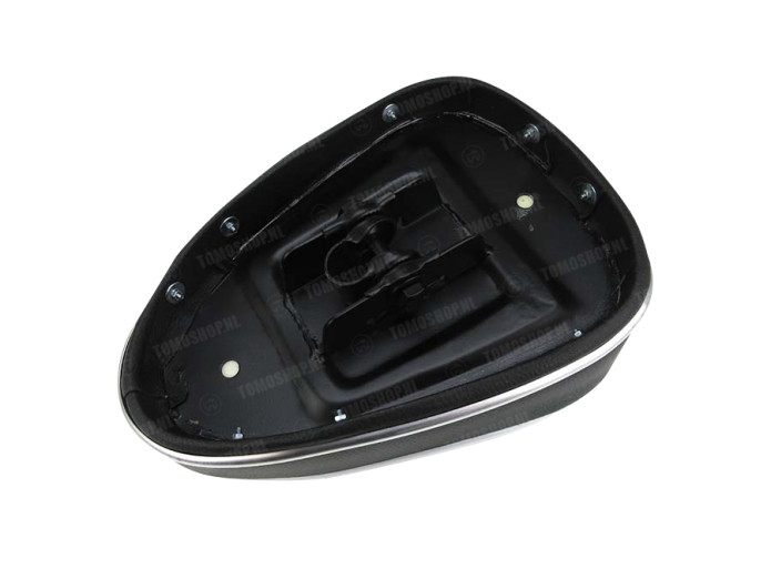 Sattel Tomos mit Runde Sattelrohr Oldtimer Model Schwarz / Rot