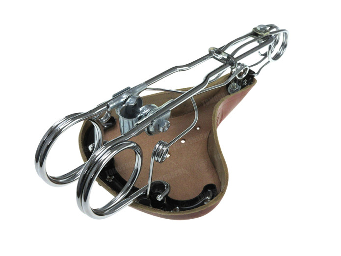 Sattel Tomos mit Runde Sattelrohr Tabor Heavy Duty Cognac
