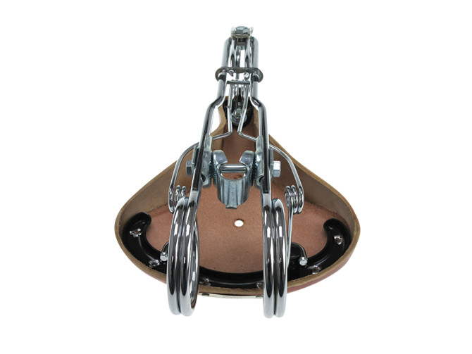 Zadel Tomos met ronde zadelpen Tabor Heavy Duty cognac product