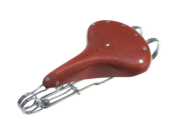 Zadel Tomos met ronde zadelpen Tabor Heavy Duty cognac product