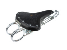 Sattel Tomos mit Runde Sattelrohr Tabor Heavy Duty Schwarz