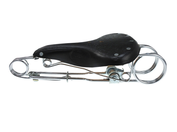 Sattel Tomos mit Runde Sattelrohr Tabor Heavy Duty Schwarz