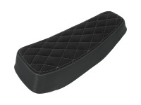 Zadel buddyseat Tomos A3 / A35 lang custom zwart met witte diamant stiksels