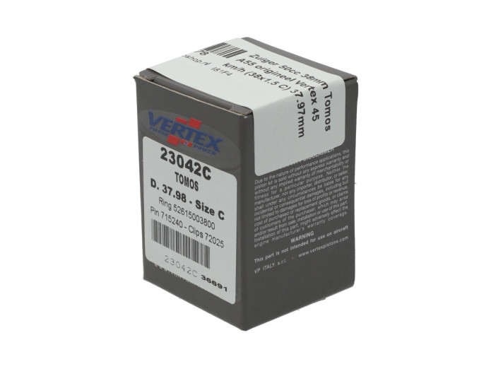 Zuiger 50cc 38mm pen 12 Tomos A55 origineel Vertex 45 km/h