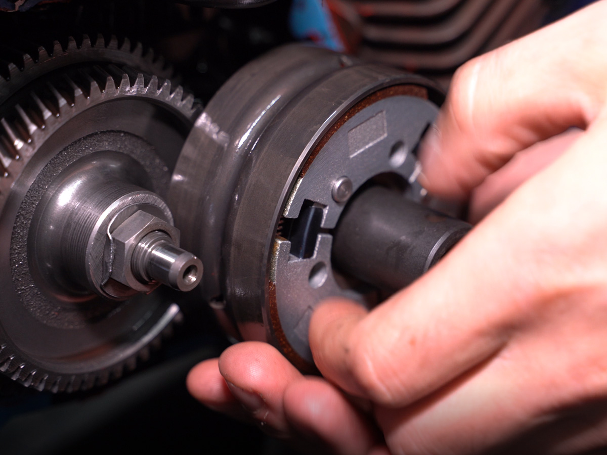 Removing the clutch assembly from the engine